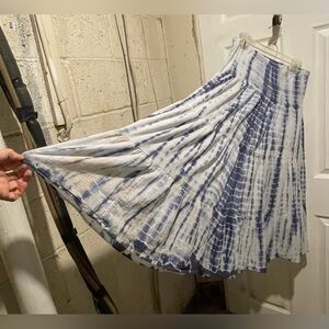 Womenβs Blue Tie-Dye Full Length Skirt. Clean & in Good Condition. Size Small $8